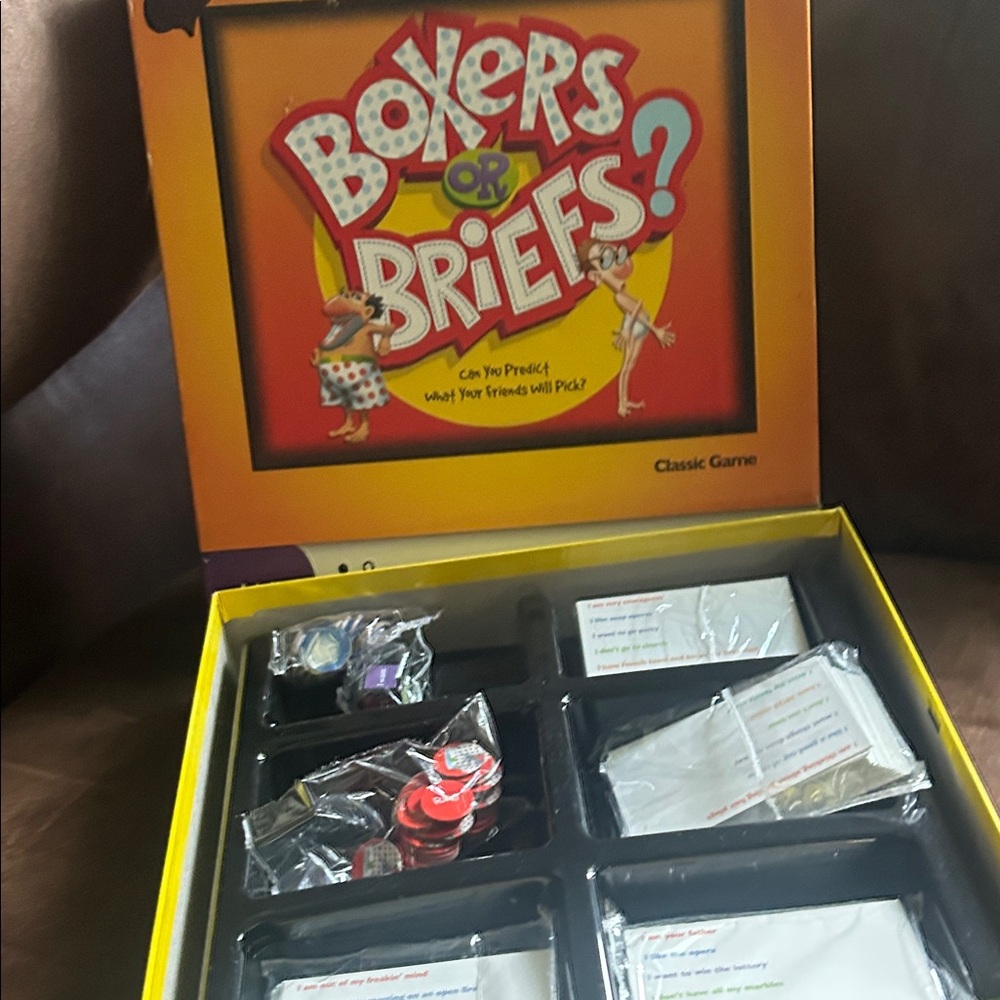 Boxers or Briefs? Classic Game - Multicolor 10”H x 10”W x 2”D